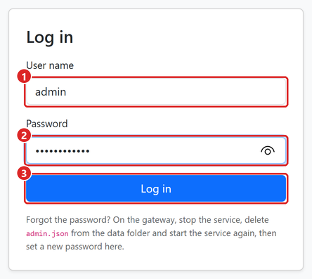The login page.
